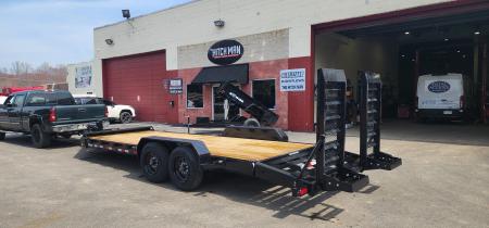 New 7 X 22 (19+3) Sure-Trac Pro Series I-Beam HD Implement Trailer, 17.6k GVWR **Loaded w/Standard Features
