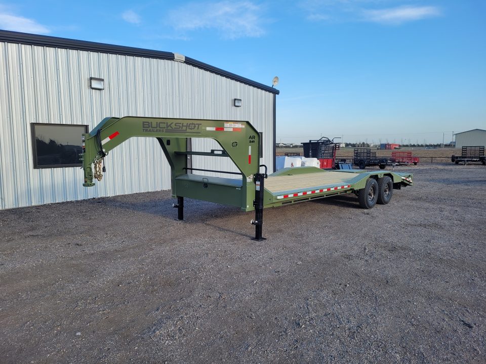 New 2026 Buckshot 102"x24' Gooseneck Equipment/Car Trailer W/8K Axles