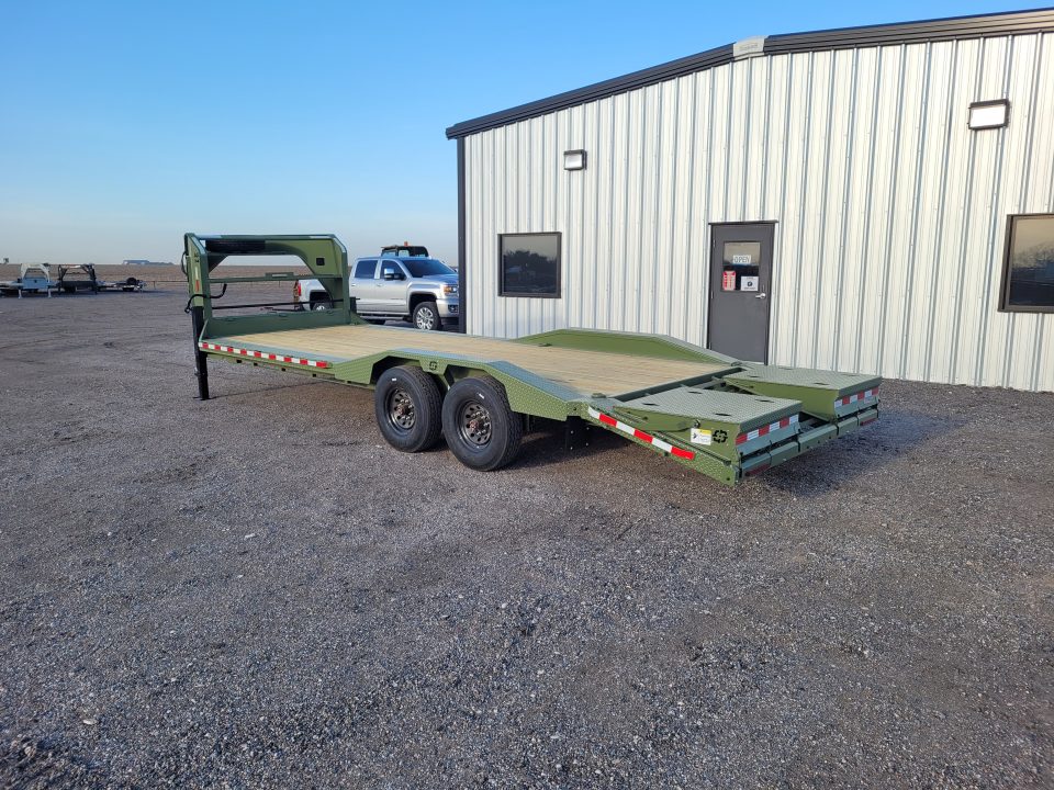 New 2026 Buckshot 102"x24' Gooseneck Equipment/Car Trailer W/8K Axles
