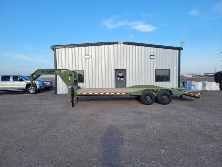 New 2026 Buckshot 102 x24' Gooseneck Equipment/Car Trailer W/8K Axles