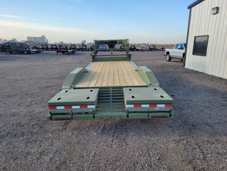 New 2026 Buckshot 102"x24' Gooseneck Equipment/Car Trailer W/8K Axles
