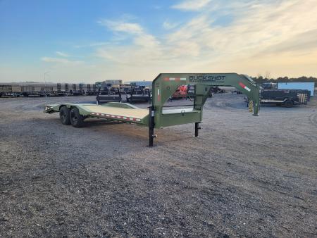 New 2026 Buckshot 102"x24' Gooseneck Equipment/Car Trailer W/8K Axles