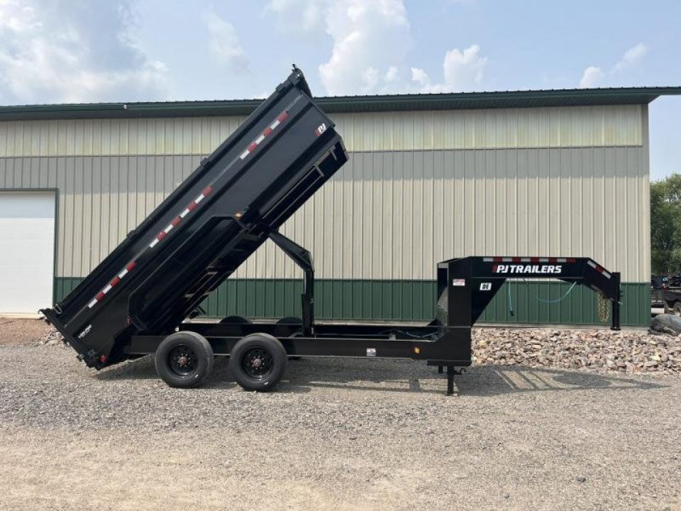 New 2026 16' 20k PJ Gooseneck HD Dump Trailer
