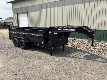 New 2026 16' 20k PJ Gooseneck HD Dump Trailer