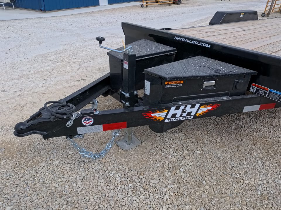 New 2026 H&H Trailers 82 x 20 Electric Tilt Speed Loader Car Hauler, Black with 10K GVWR