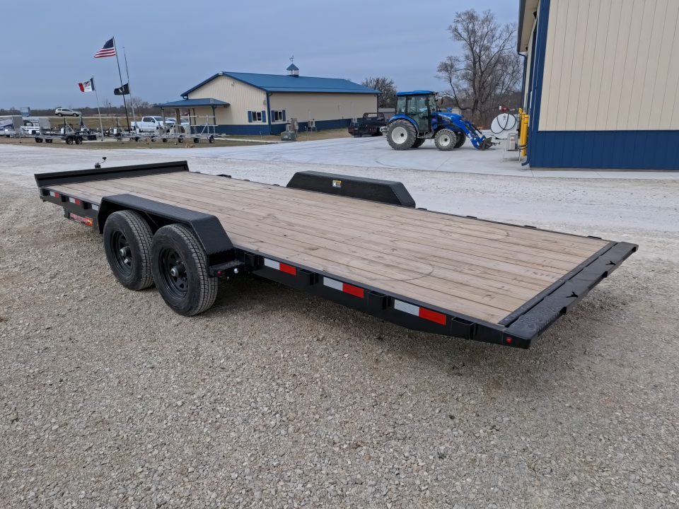 New 2026 H&H Trailers 82 x 20 Electric Tilt Speed Loader Car Hauler, Black with 10K GVWR