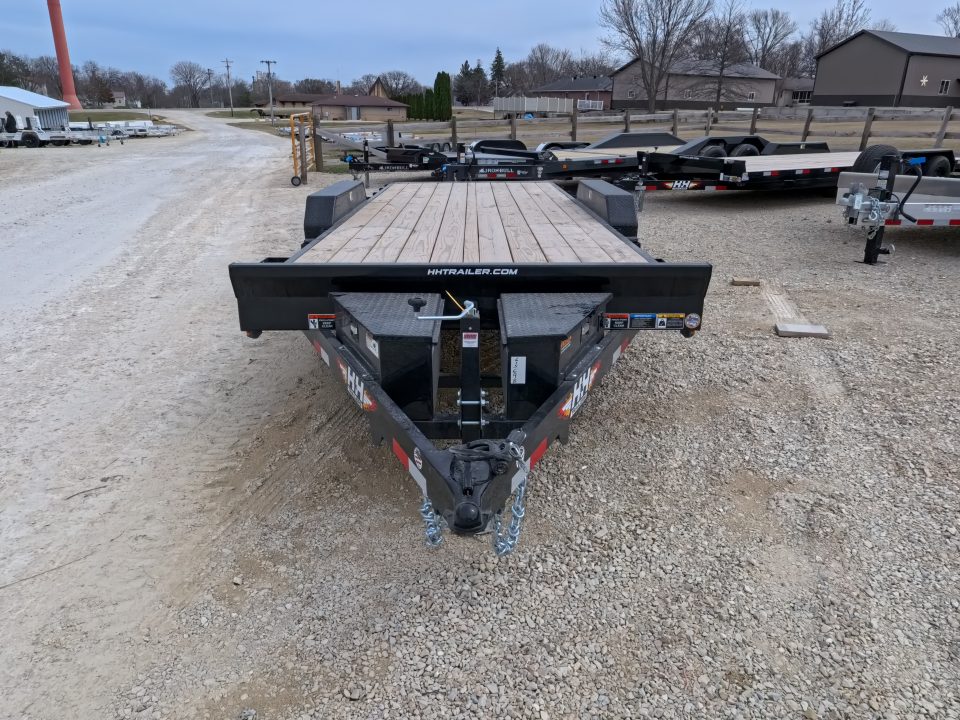 New 2026 H&H Trailers 82 x 20 Electric Tilt Speed Loader Car Hauler, Black with 10K GVWR