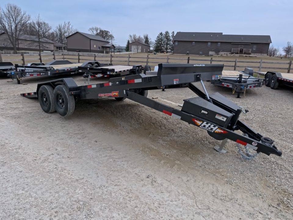 New 2026 H&H Trailers 82 x 20 Electric Tilt Speed Loader Car Hauler, Black with 10K GVWR