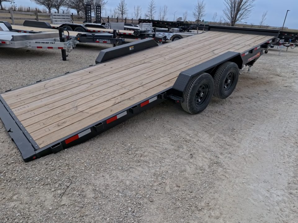 New 2026 H&H Trailers 82 x 20 Electric Tilt Speed Loader Car Hauler, Black with 10K GVWR
