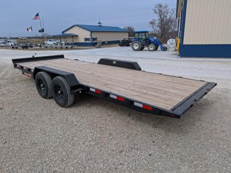 New 2026 H&H Trailers 82 x 20 Electric Tilt Speed Loader Car Hauler, Black with 10K GVWR
