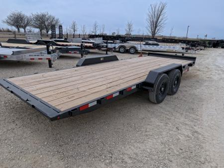 New 2026 H&H Trailers 82 x 20 Electric Tilt Speed Loader Car Hauler, Black with 10K GVWR