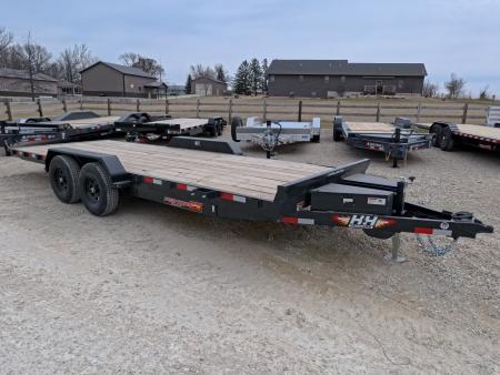 New 2026 H&H Trailers 82 x 20 Electric Tilt Speed Loader Car Hauler, Black with 10K GVWR