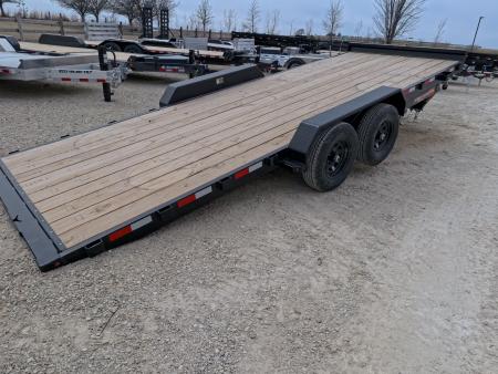 New 2026 H&H Trailers 82 x 20 Electric Tilt Speed Loader Car Hauler, Black with 10K GVWR