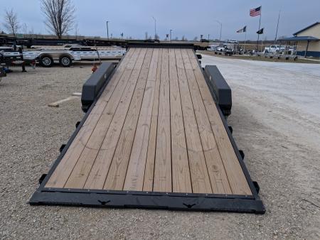 New 2026 H&H Trailers 82 x 20 Electric Tilt Speed Loader Car Hauler, Black with 10K GVWR