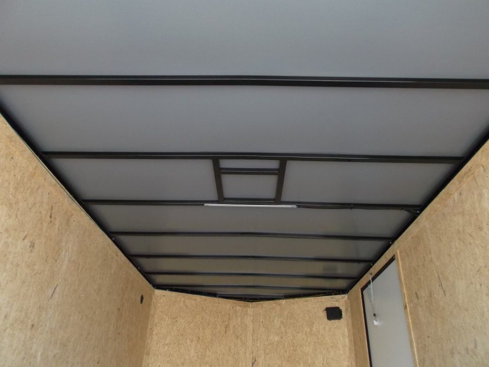 New 2026 Covered Wagon Trailers 8.5x16 Cargo Trailer / Car Hauler / 5200# Axles / 7ft Interior Height / 48" RV Side Door / Bed Lined RV Step / .080 Silver Semi-Screwless Exterior / 60" Triple Tube Tongue / Extra Wide Ramp / Black Out Package