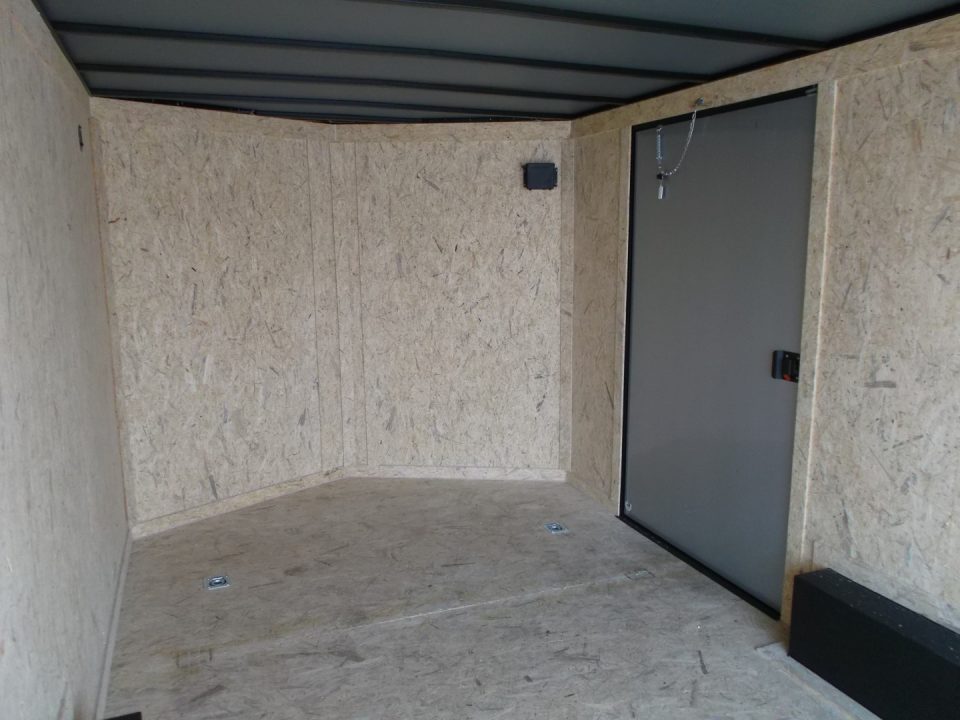 New 2026 Covered Wagon Trailers 8.5x16 Cargo Trailer / Car Hauler / 5200# Axles / 7ft Interior Height / 48" RV Side Door / Bed Lined RV Step / .080 Silver Semi-Screwless Exterior / 60" Triple Tube Tongue / Extra Wide Ramp / Black Out Package