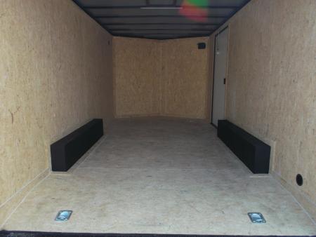 New 2026 Covered Wagon Trailers 8.5x16 Cargo Trailer / Car Hauler / 5200# Axles / 7ft Interior Height / 48" RV Side Door / Bed Lined RV Step / .080 Silver Semi-Screwless Exterior / 60" Triple Tube Tongue / Extra Wide Ramp / Black Out Package