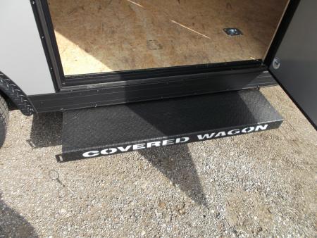 New 2026 Covered Wagon Trailers 8.5x16 Cargo Trailer / Car Hauler / 5200# Axles / 7ft Interior Height / 48" RV Side Door / Bed Lined RV Step / .080 Silver Semi-Screwless Exterior / 60" Triple Tube Tongue / Extra Wide Ramp / Black Out Package