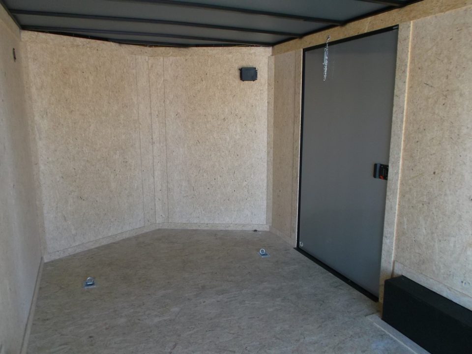 New 2026 Covered Wagon Trailers 8.5x16 Cargo / Enclosed Trailer / Car Hauler / 5200# Axles / 7ft Interior / Extra Wide Ramp / 48" RV Door / .030 Charcoal Gray / Black Out Package