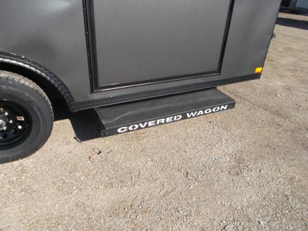 New 2026 Covered Wagon Trailers 8.5x16 Cargo / Enclosed Trailer / Car Hauler / 5200# Axles / 7ft Interior / Extra Wide Ramp / 48" RV Door / .030 Charcoal Gray / Black Out Package