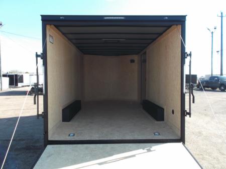 New 2026 Covered Wagon Trailers 8.5x16 Cargo / Enclosed Trailer / Car Hauler / 5200# Axles / 7ft Interior / Extra Wide Ramp / 48" RV Door / .030 Charcoal Gray / Black Out Package