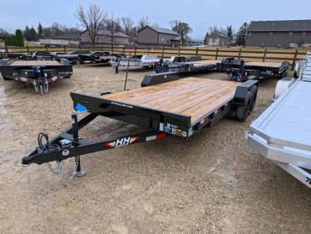 New 2026 H&H Trailers 82 X 18 (16 +2) Car Hauler, Black with 7K GVWR