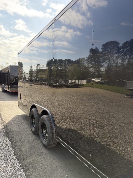 New 2026 Spartan 8.5x24 Enclosed Trailer, Black Polycor, Preferred Package Pro Series, 10K GVWR, 7' Interior, Lighting Package