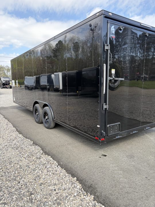 New 2026 Spartan 8.5x24 Enclosed Trailer, Black Polycor, Preferred Package Pro Series, 10K GVWR, 7' Interior, Lighting Package