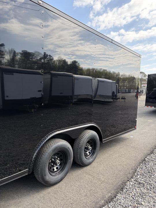 New 2026 Spartan 8.5x24 Enclosed Trailer, Black Polycor, Preferred Package Pro Series, 10K GVWR, 7' Interior, Lighting Package