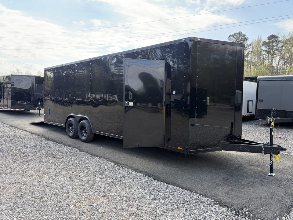 New 2026 Spartan 8.5x24 Enclosed Trailer, Black Polycor, Preferred Package Pro Series, 10K GVWR, 7' Interior, Lighting Package