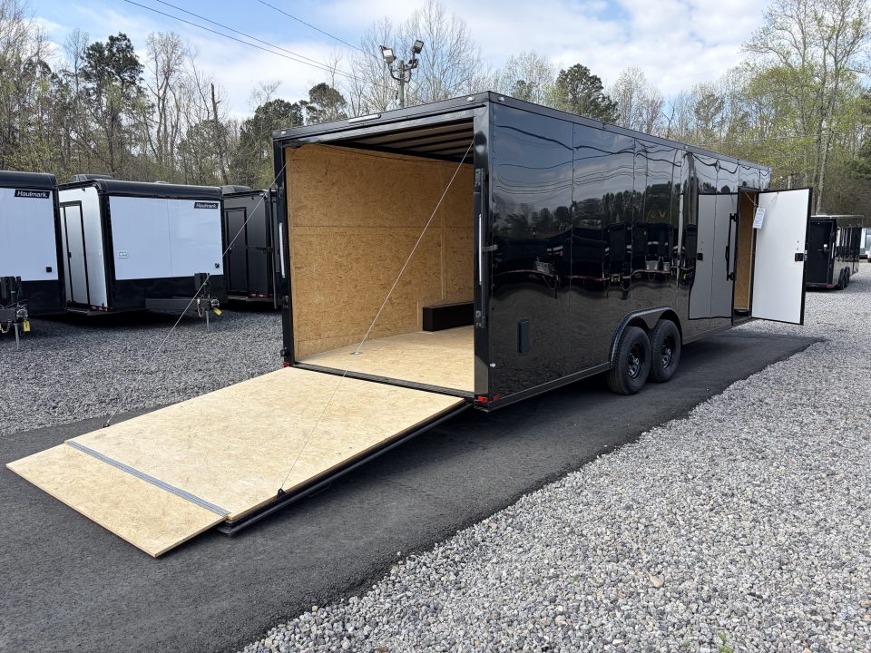 New 2026 Spartan 8.5x24 Enclosed Trailer, Black Polycor, Preferred Package Pro Series, 10K GVWR, 7' Interior, Lighting Package
