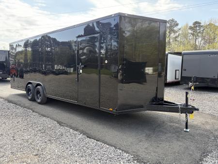 New 2026 Spartan 8.5x24 Enclosed Trailer, Black Polycor, Preferred Package Pro Series, 10K GVWR, 7' Interior, Lighting Package