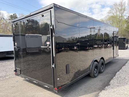 New 2026 Spartan 8.5x24 Enclosed Trailer, Black Polycor, Preferred Package Pro Series, 10K GVWR, 7' Interior, Lighting Package