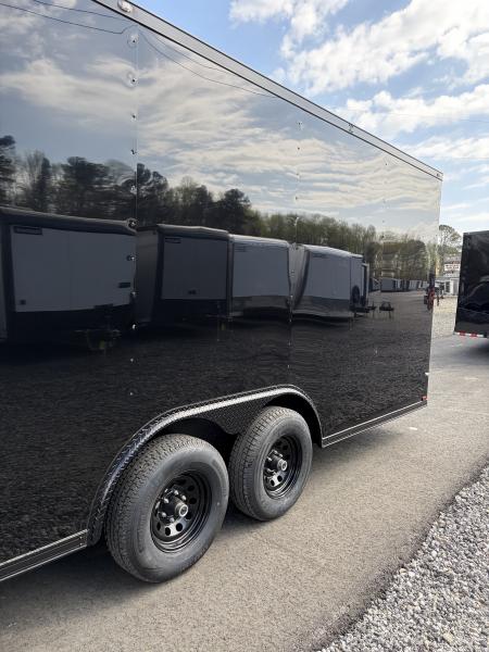 New 2026 Spartan 8.5x24 Enclosed Trailer, Black Polycor, Preferred Package Pro Series, 10K GVWR, 7' Interior, Lighting Package