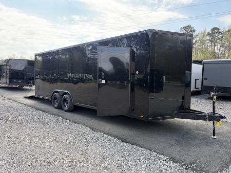 New 2026 Spartan 8.5x24 Enclosed Trailer, Black Polycor, Preferred Package Pro Series, 10K GVWR, 7' Interior, Lighting Package