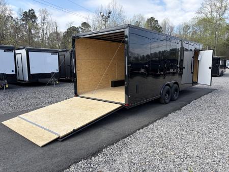 New 2026 Spartan 8.5x24 Enclosed Trailer, Black Polycor, Preferred Package Pro Series, 10K GVWR, 7' Interior, Lighting Package