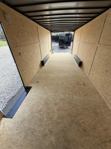 New 2026 Spartan 8.5x24 Enclosed Trailer, Black Polycor, Preferred Package Pro Series, 10K GVWR, 7' Interior, Lighting Package