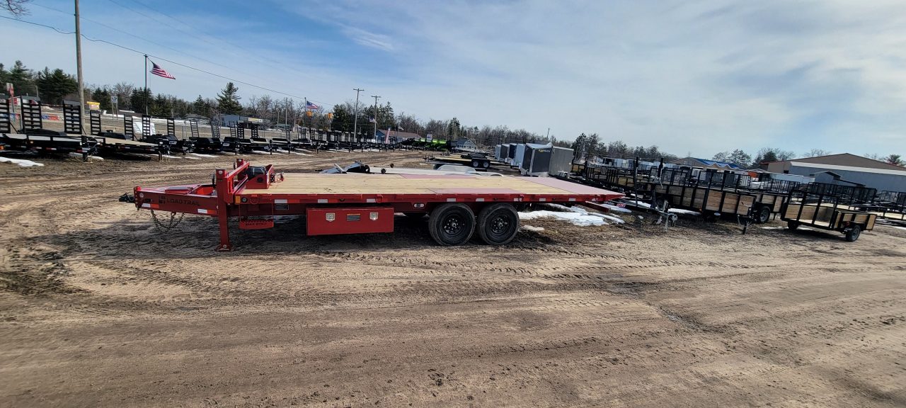 New 2026 Load Trail 102X22 14K RED W/WINCH Tilt Trailer