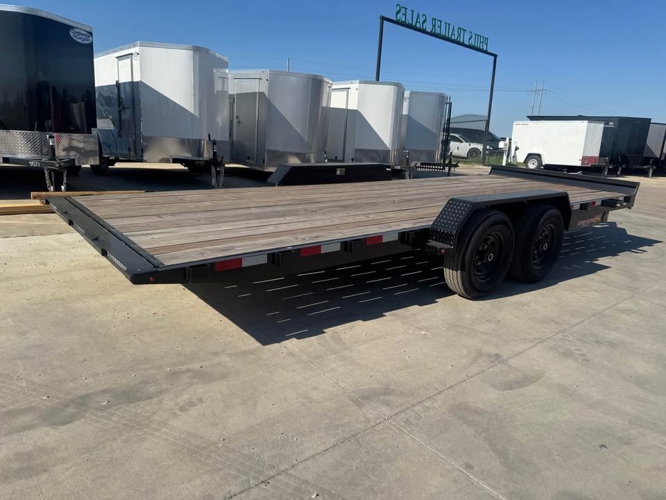 New 2025 H&H Trailers 82x20 OPEN CAR HAULER POWER TILT Equipment Trailer