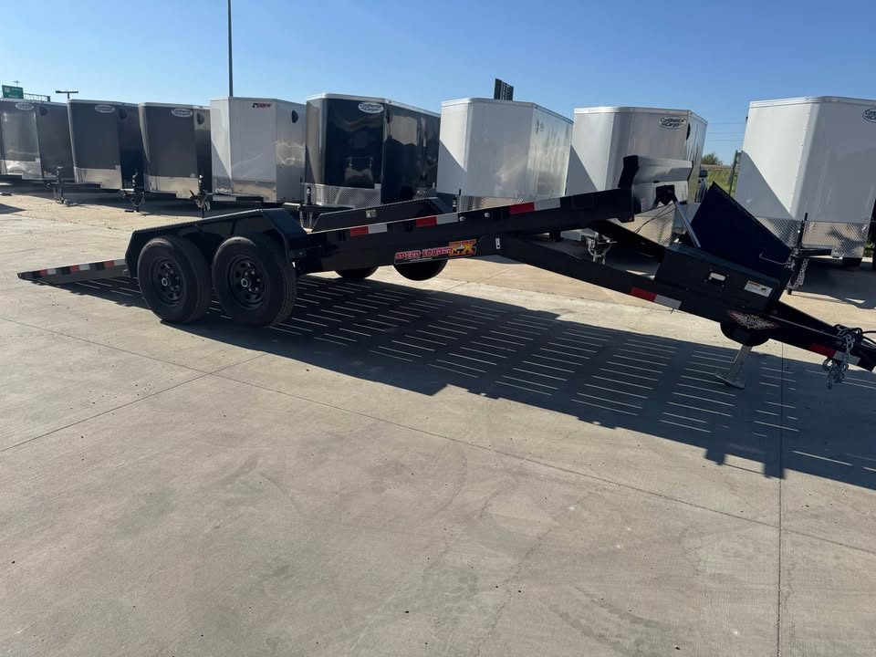 New 2025 H&H Trailers 82x20 OPEN CAR HAULER POWER TILT Equipment Trailer