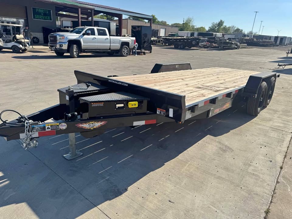 New 2025 H&H Trailers 82x20 OPEN CAR HAULER POWER TILT Equipment Trailer