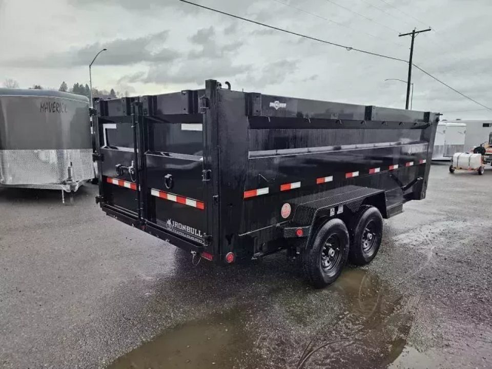 New 2026 Iron Bull 7x16 15k Dump Trailer w/48" Sides