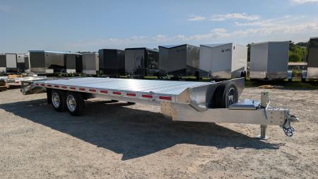 New 2026 EBY 24'6" TRADESMAN Aluminum HD DECKOVER Trailer w/ 50/50 Fold Flat Ramps w/ 8K AXLES