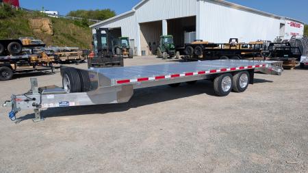 New 2026 EBY 24'6  TRADESMAN Aluminum HD DECKOVER Trailer w/ 50/50 Fold Flat Ramps w/ 8K AXLES