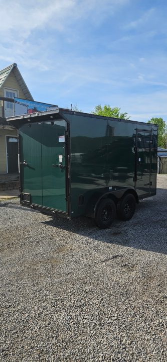 New 2026 Family Trailer 6x12 Tandem Axles Cargo / Enclosed Trailer-Screwless Exterior-Blackout Pkg- Rear Spoiler