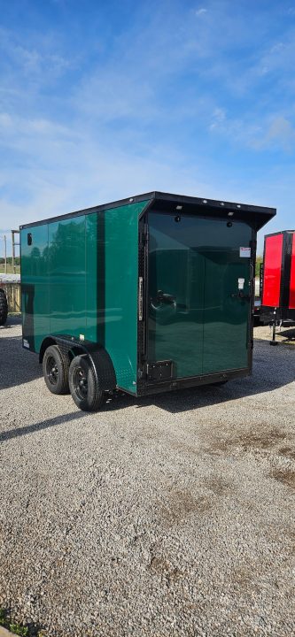 New 2026 Family Trailer 6x12 Tandem Axles Cargo / Enclosed Trailer-Screwless Exterior-Blackout Pkg- Rear Spoiler