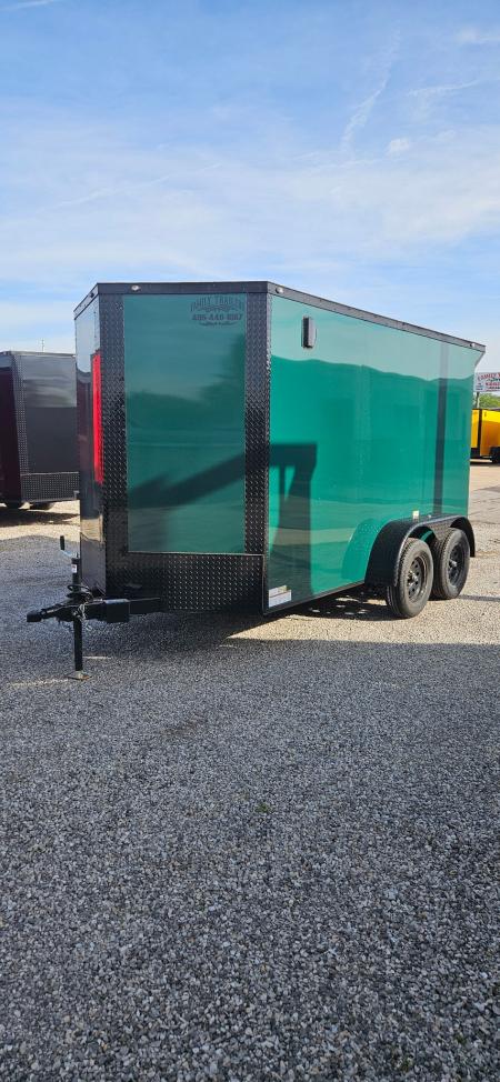 New 2026 Family Trailer 6x12 Tandem Axles Cargo / Enclosed Trailer-Screwless Exterior-Blackout Pkg- Rear Spoiler