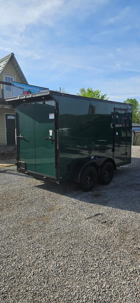 New 2026 Family Trailer 6x12 Tandem Axles Cargo / Enclosed Trailer-Screwless Exterior-Blackout Pkg- Rear Spoiler