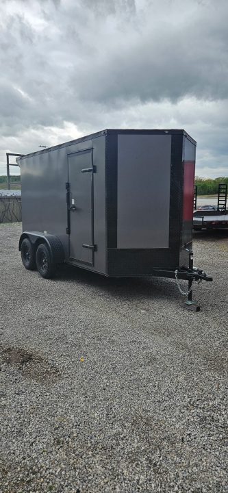 New 2026 Family Trailer 6x12 Tandem Axles Cargo / Enclosed Trailer-Screwless Exterior-Blackout Pkg- Rear Spoiler