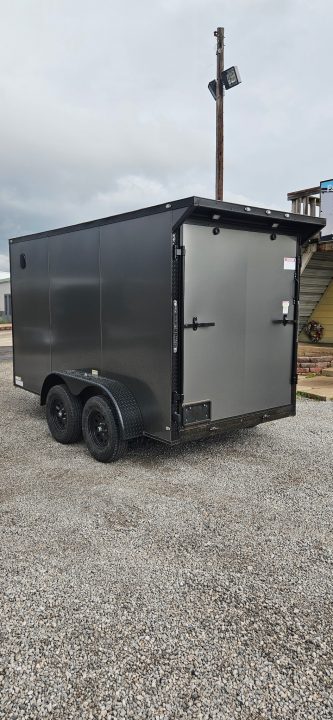 New 2026 Family Trailer 6x12 Tandem Axles Cargo / Enclosed Trailer-Screwless Exterior-Blackout Pkg- Rear Spoiler